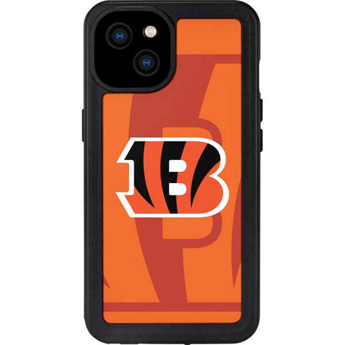 NFL Cincinnati Bengals Double Vision iPhone 15 Plus Waterproof Case